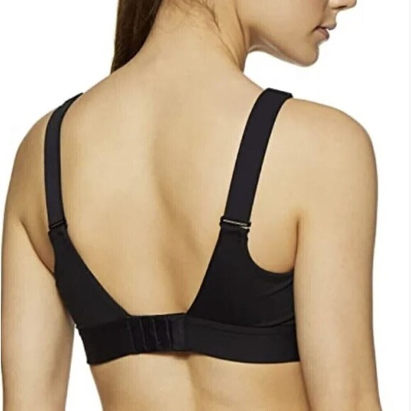 Under Armour Black Eclipse High Impact Sports Bra Hook And Loop Back Closure - Picture 2 of 16